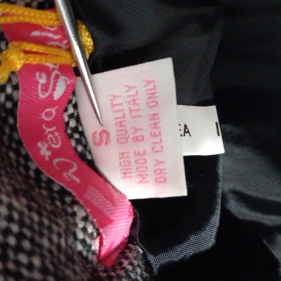 Vera Style Gray & Black Pleated lined Skirt SZ Small - Picture 8 of 10